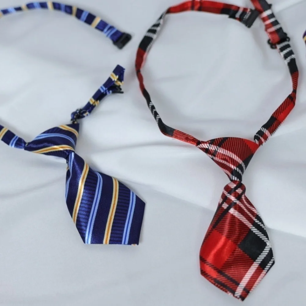 🅽🅴🆆 plaid/stripe adjustable dog tie cat pet ties dog cat clothing accessory